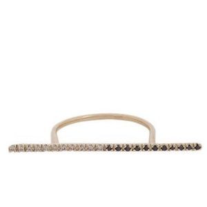 Rose Gold Minimalist Ring with Sparkling Accents & diamond Hirotaka earring